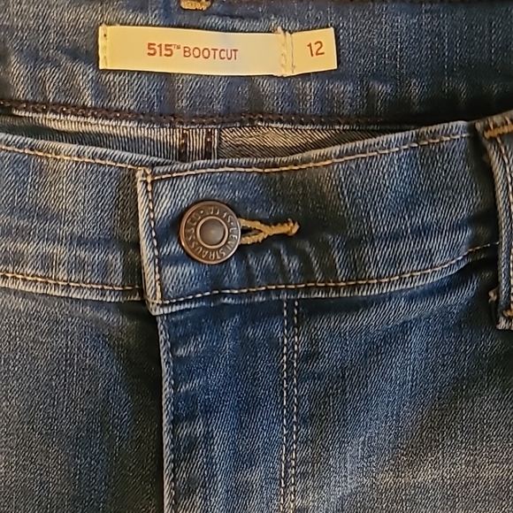 Levi's 515 Jeans sz 12 Blue Denim Bootcut Medium Wash Mid Rise W31 L30 - Picture 6 of 12
